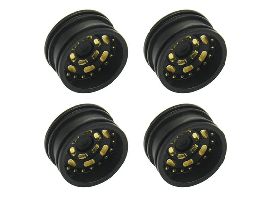 RC Overhaul Wheel Set w/Offset, Black Brass 4pcs SCX30 RCO-AX050