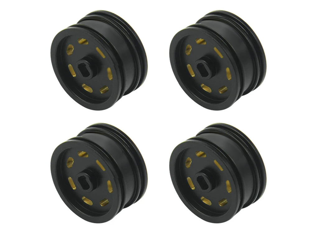 RC Overhaul Wheel Set w/Offset, Black Brass 4pcs SCX30 RCO-AX050