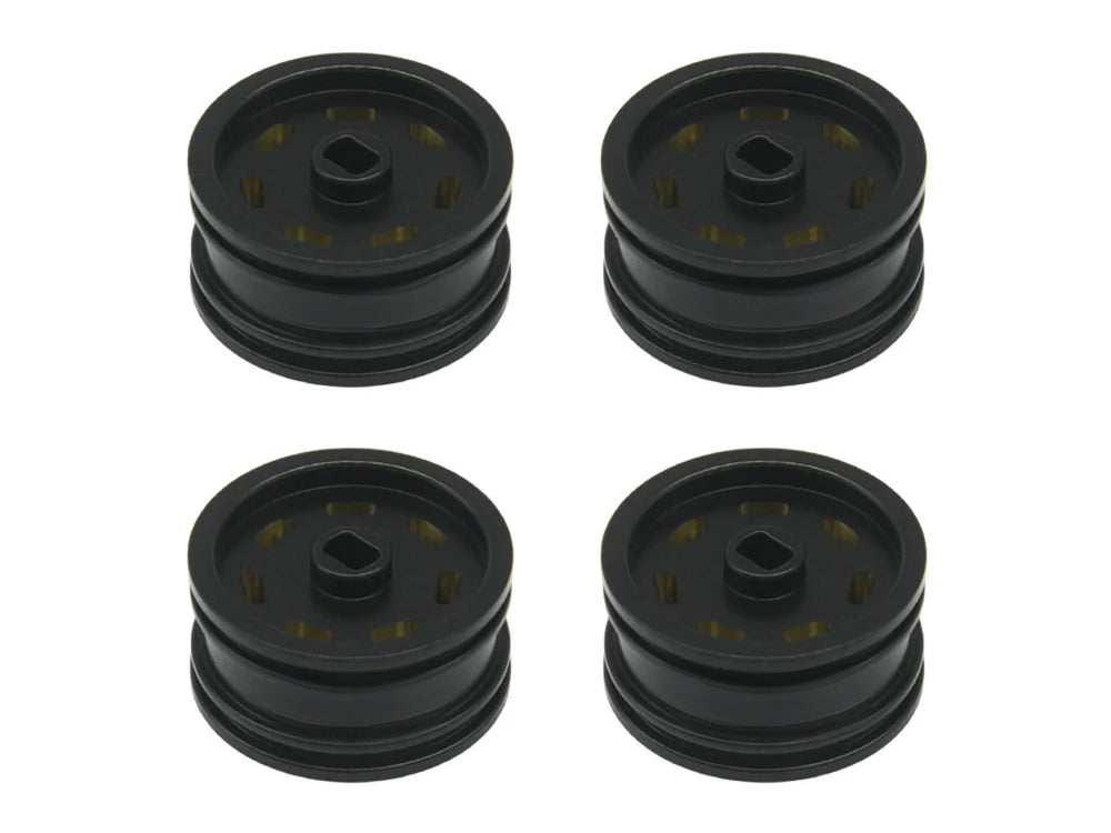 RC Overhaul Wheel Set w/Offset, Black Brass 4pcs SCX30 RCO-AX050