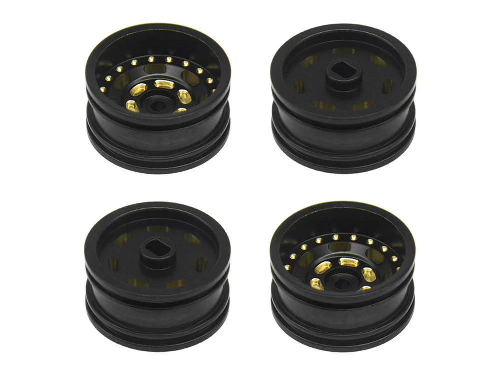 RC Overhaul Wheel Set w/Offset, Black Brass 4pcs SCX30 RCO-AX050