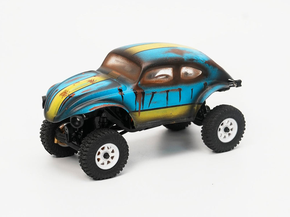 RC Overhaul Beetle Body, Blue Aged Hand Painted SCX30 RCO-AX063B