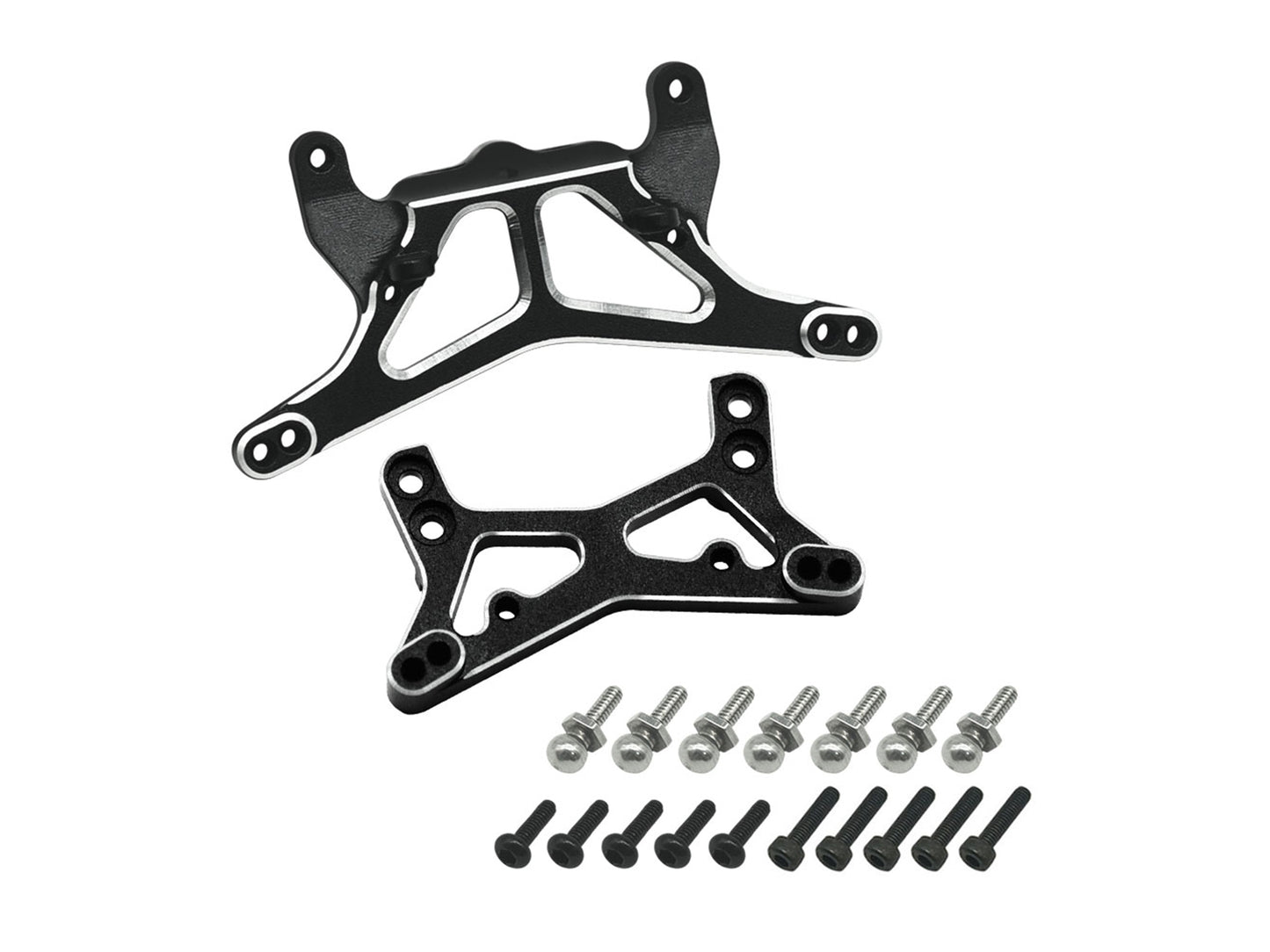RC Overhaul Aluminum Front and Rear Shock Mounts: Micro-B RCO-LOS16