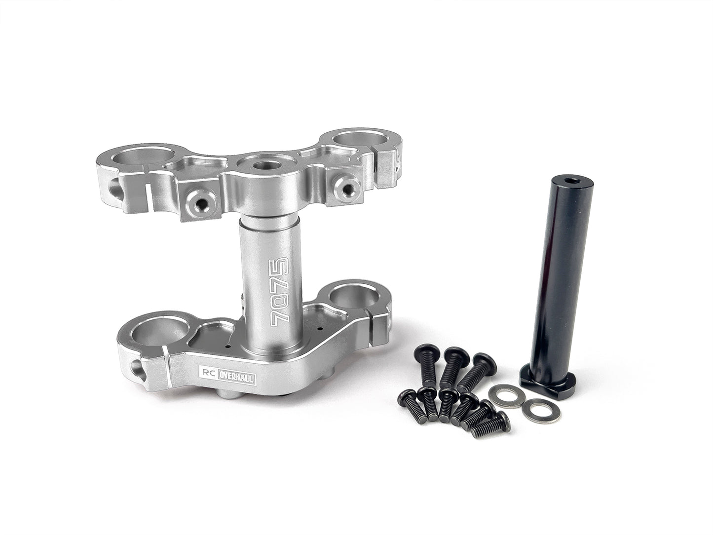 RC Overhaul Aluminum Triple Clamp Set, Promoto, Silver MX03S