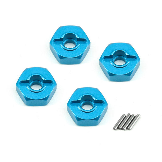 RC Overhaul Wheel Hex 12mm 4pcs Blue Aluminum TT01 RCO-TAM06