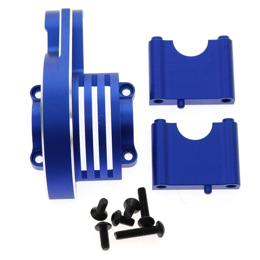 RC Overhaul Centre Diff Mount w/ Gear Cover Blue Aluminum for Sledge TRX033