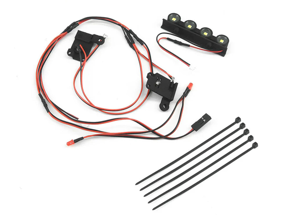 RC Overhaul Light Set, Fr/Rr Led's, Roof Light Bar TRX-4M F150/K10 RCO-TRX040