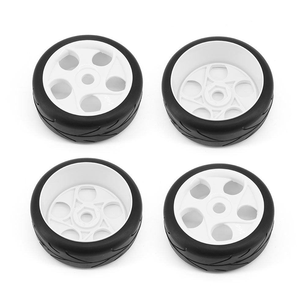 RC Overhaul Buggy Wheel & Tyre Set 1:8 Onroad, White UN004