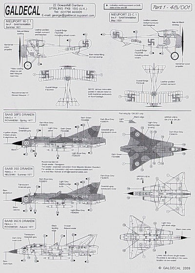 Galdecal GAL48001 1:48 Finnish Air Force Pt 1