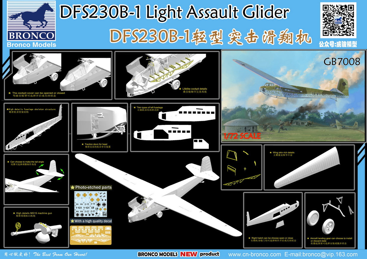 Bronco Models GB7008 1:72 DFS DFS-230B-1 Light Assault Glider