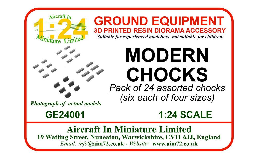 AIM - Ground Equipment GE24001 1:24 Modern wheel Chocks