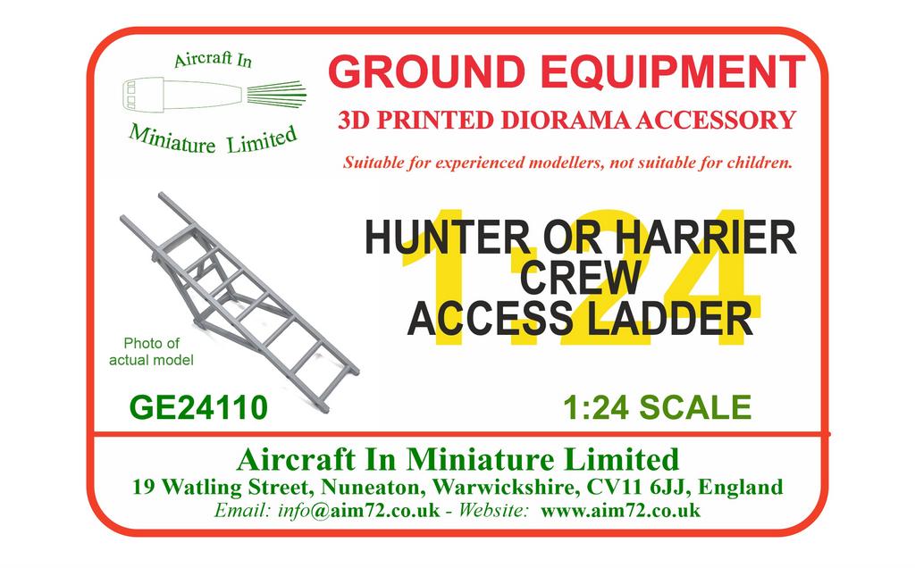 AIM Ground Equipment GE24110 1:24 Hawker Hunter F.6 BAe Harrier GR.3 Crew Ladder
