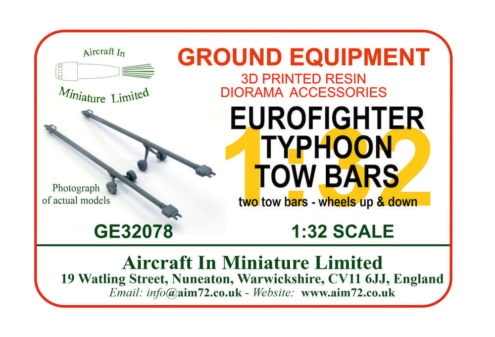 AIM Ground Equipment GE32078 Eurofighter Typhoon Tow Bars (2-Pack) 1:32