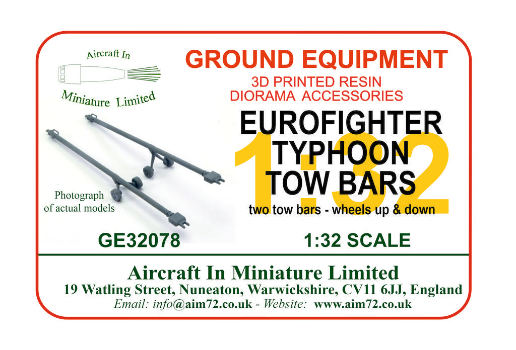 AIM Ground Equipment GE32078 Eurofighter Typhoon Tow Bars (2-Pack) 1:32