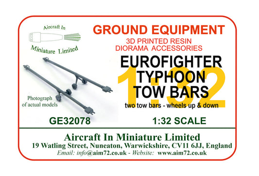 AIM Ground Equipment GE32078 Eurofighter Typhoon Tow Bars (2-Pack) 1:32