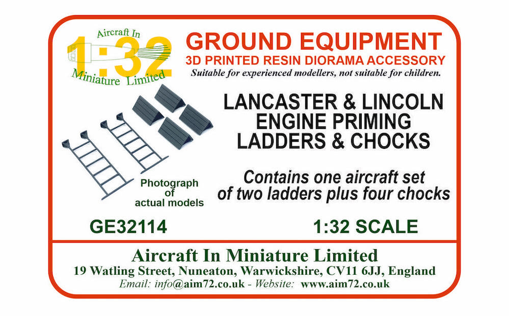 AIM - Ground Equipment GE32114 1:32 Avro Lancaster priming ladders and chocks.