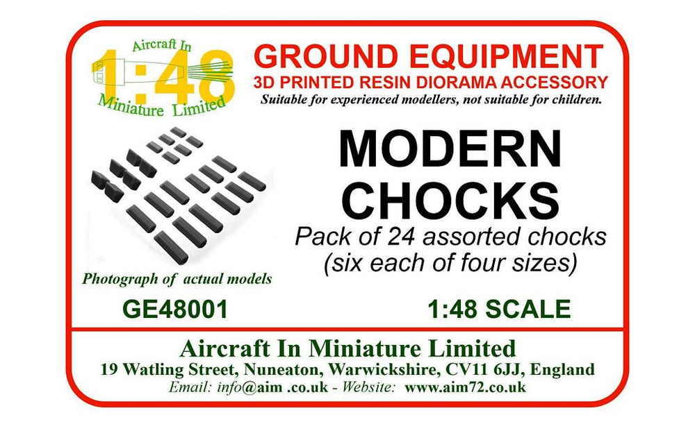 AIM - Ground Equipment GE48001 1:48 Modern Chocks