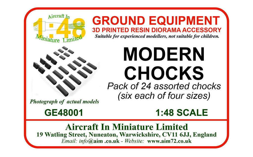 AIM - Ground Equipment GE48001 1:48 Modern Chocks