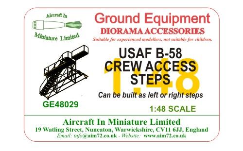 AIM Ground Equipment GE48029 Convair B-58 Hustler Crew Access Steps 1:48
