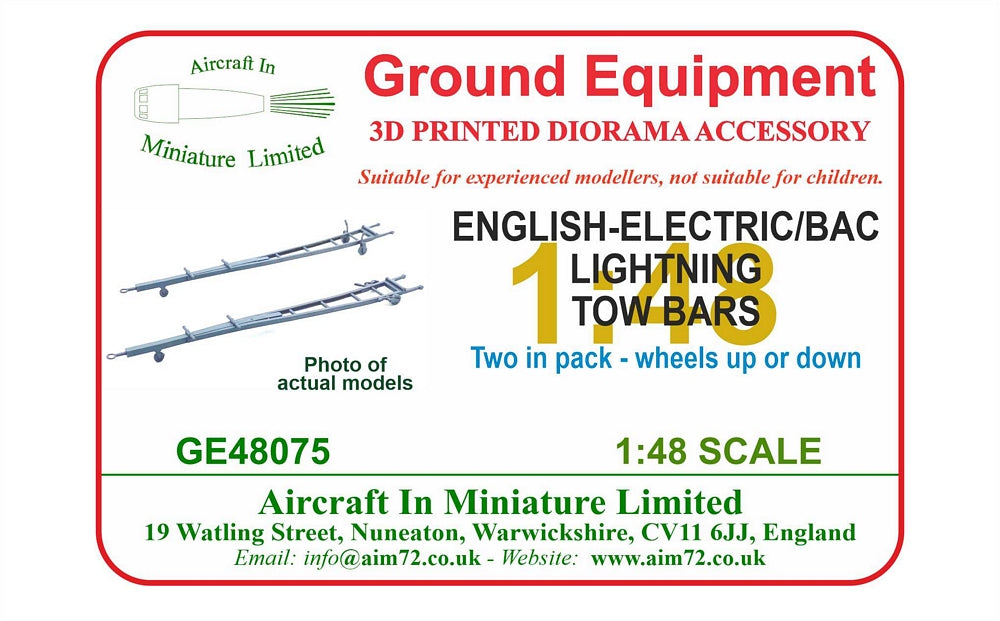 AIM - Ground Equipment GE48075 1:48 EE/BAC Lightning Tow Bar