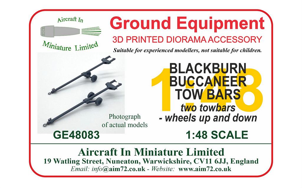 AIM Ground Equipment GE48083 Blackburn Buccaneer S.2C/D Tow Bars 1:48