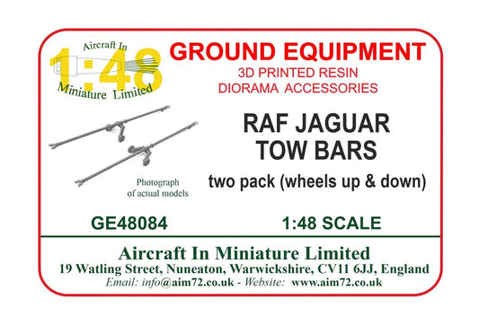 AIM - Ground Equipment GE48084 1:48 Sepecat Jaguar tow bars-wheels up & down