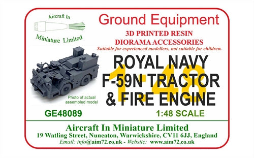 AIM Ground Equipment GE48089 Royal Navy F-59N Deck Tractor & Fire Engine 1:48