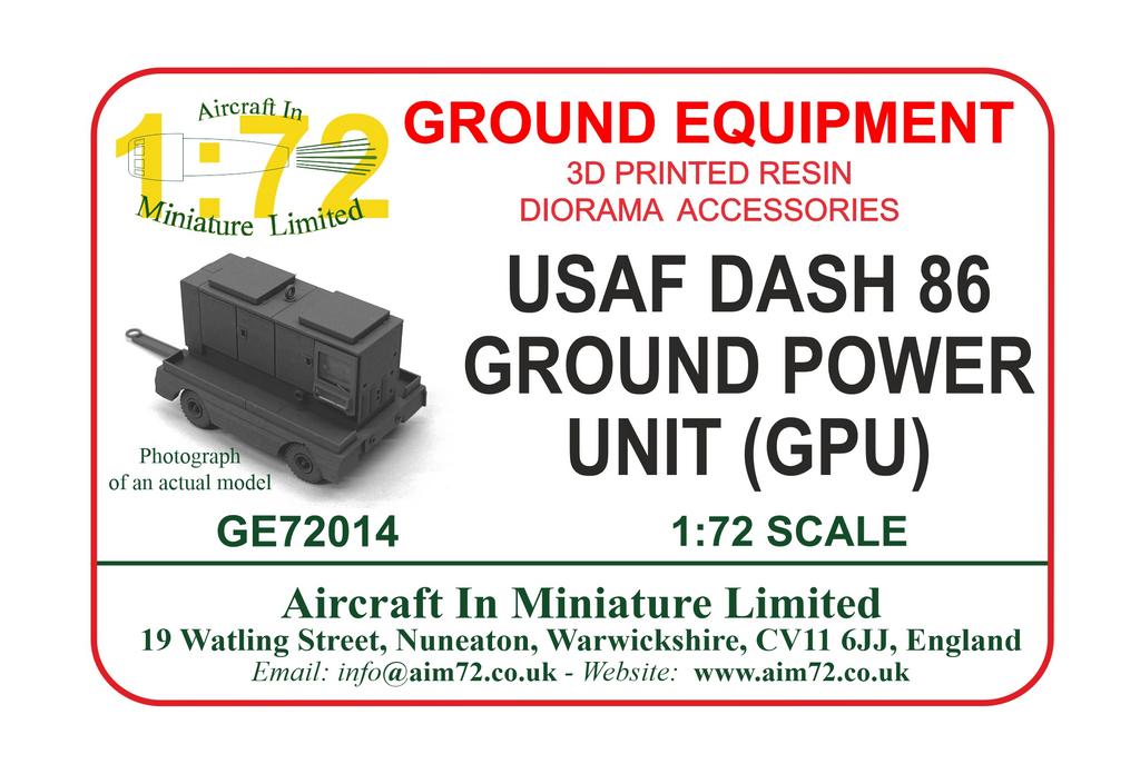 AIM Ground Equipment GE72014 Dash 86 USAF Ground Power Unit 1:72