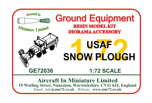 AIM Ground Equipment GE72036 USAF Snow Plough (Two Blade Styles) 1:72