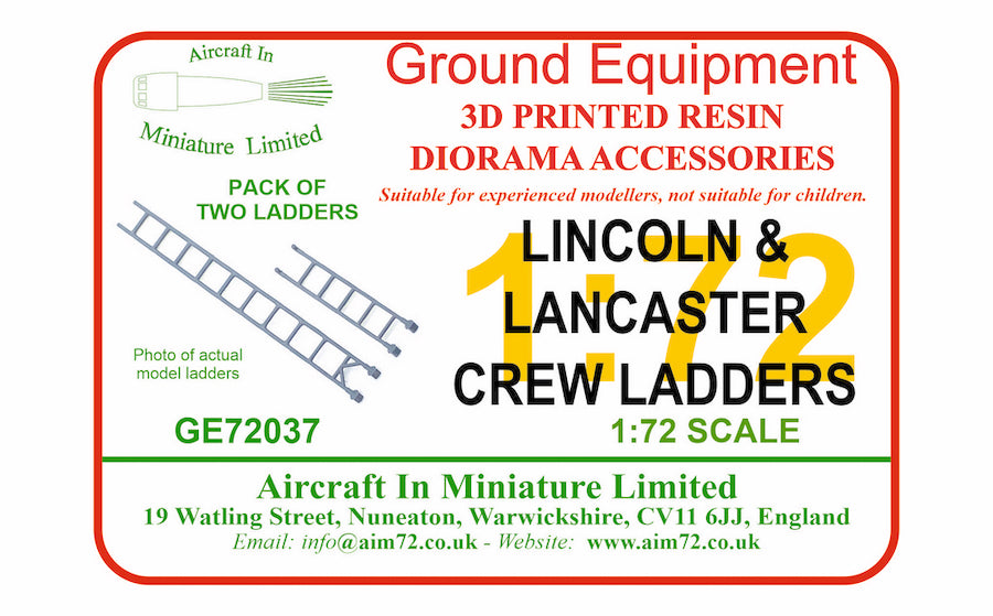 AIM Ground Equipment GE72037 Avro Lancaster & Lincoln Crew Ladders 1:72