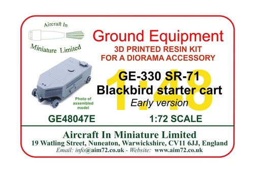AIM Ground Equipment GE72047E SR-71 Blackbird Early Starter Cart 1:72