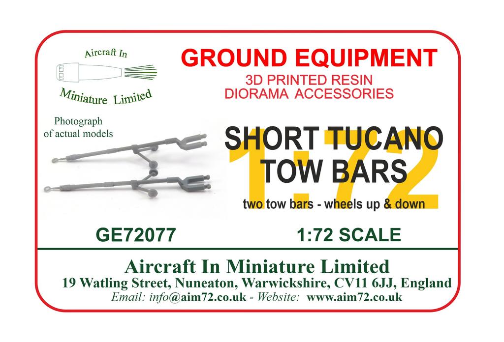 AIM Ground Equipment GE72077 Tucano Tow Bars (2-Pack) 1:72
