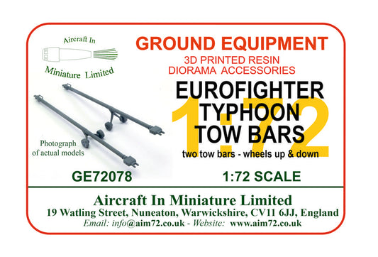AIM Ground Equipment GE72078 Eurofighter Typhoon Tow Bars (2-Pack) 1:72