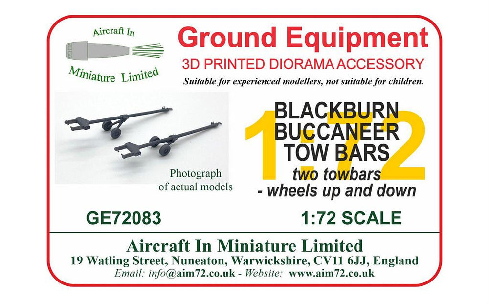 AIM Ground Equipment GE72083 Blackburn Buccaneer S.2B/C Tow Bars 1:72