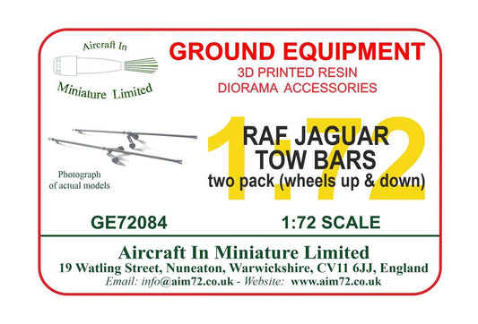AIM - Ground Equipment GE72084 1:72 RAF Sepecat Jaguar tow bars " two pack