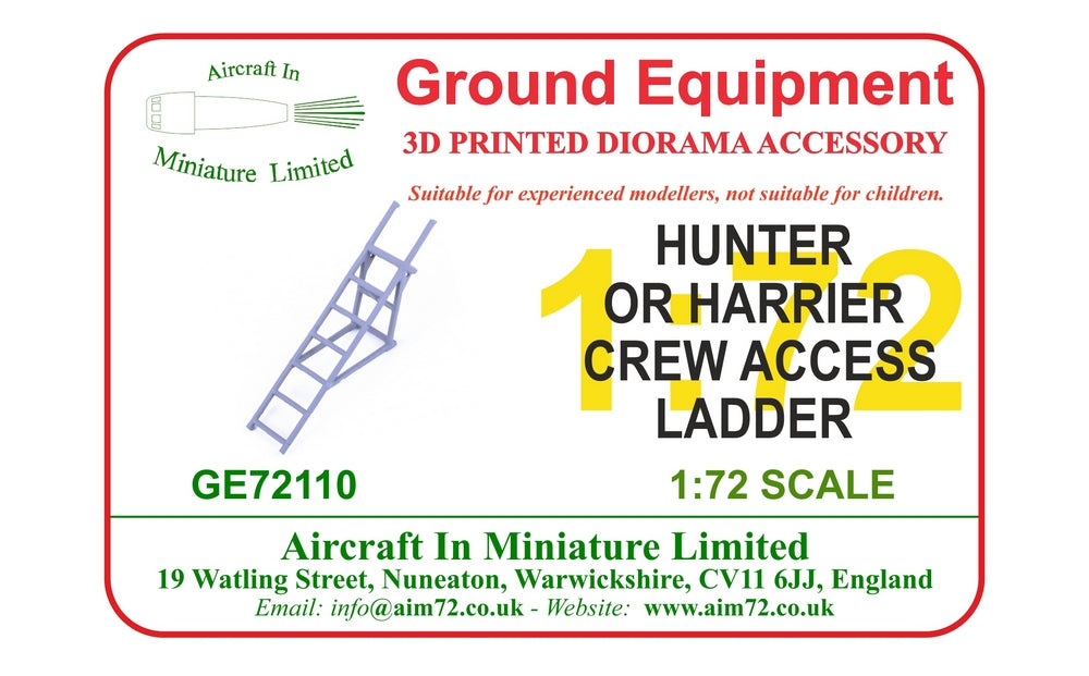 AIM Ground Equipment GE72110 1:72 Hawker Hunter F.6 BAe Harrier GR.3 Crew Ladder