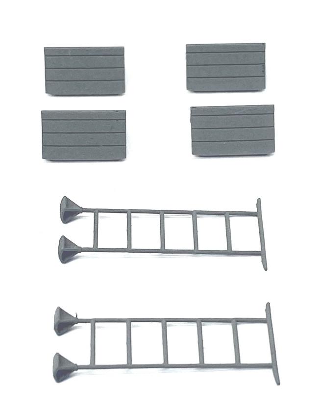 AIM Ground Equipment GE72114 Lancaster & Lincoln Engine Ladders/Chocks 1:72
