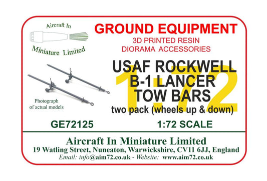 AIM - Ground Equipment GE72125 1:72 Rockwell B-1 Lancer tow bars