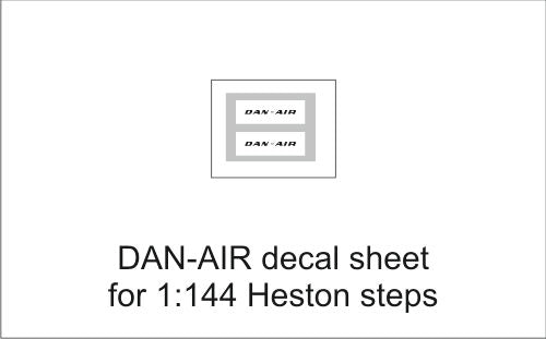 AIM Decals GED144010D Dan-Air Decals for Heston Steps 1:144