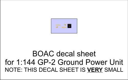 AIM Decals GED144021A BOAC Decals for GP-2 Ground Power Unit 1:144