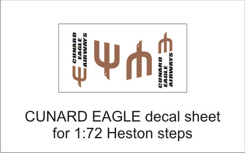 AIM Decals GED72010F Cunard Eagle Decals for Heston Steps 1:72