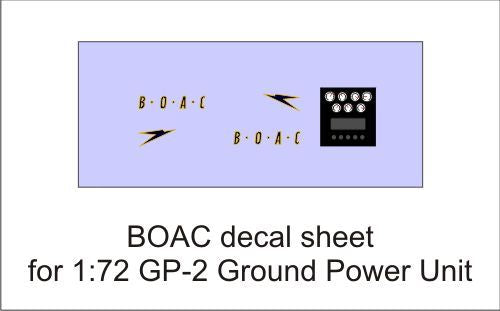 AIM Decals GED72021A BOAC Decals for GP-2 Ground Power Unit 1:72