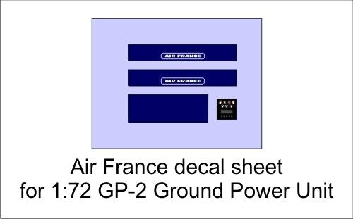 AIM Decals GED72021B Air France Decals for GP-2 Ground Power Unit 1:72