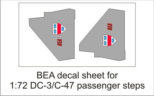 AIM Decals GED72040A BEA Decals for DC-3 Passenger Steps 1:72