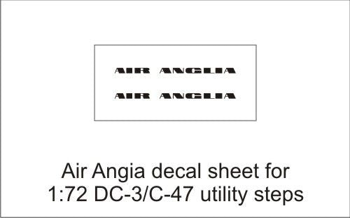 AIM Decals GED72041A Air Anglia Decals for DC-3/C-47 Utility Steps 1:72