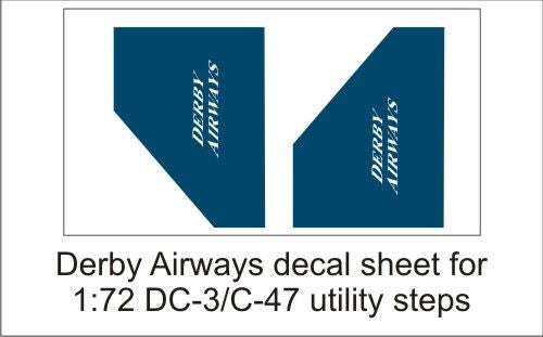 AIM Decals GED72041E Derby Airways Decals for DC-3 Utility Steps 1:72