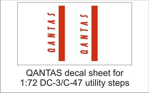 AIM Decals GED72041F QANTAS Decals for DC-3 Utility Steps 1:72
