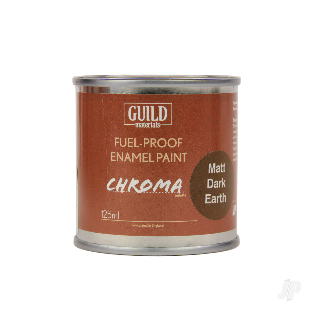 Guild Lane Chroma Enamel Fuelproof Paint Matt Dark Earth (125ml Tin) CHR6314