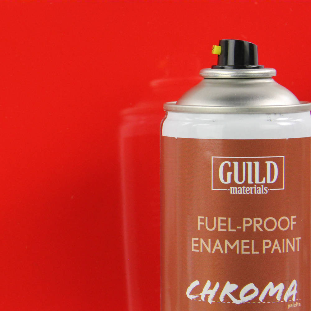 Guild Lane Chroma Enamel Fuelproof Paint Gloss Red (400ml Aerosol) CHR6401