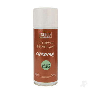 Guild Lane Chroma Enamel Fuelproof Paint Matt Duck Egg Blue (400ml Aerosol) CHR6513