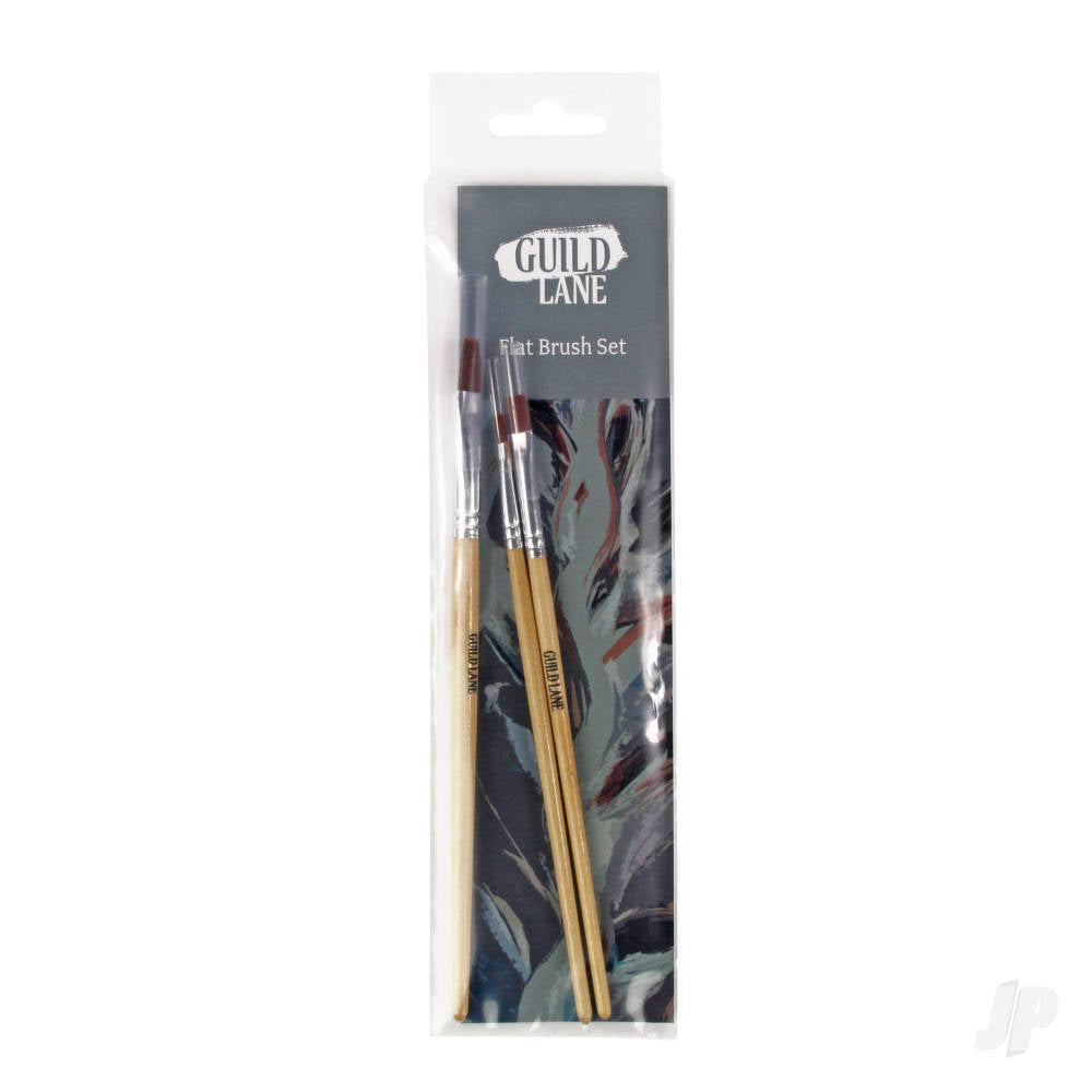 Guild Lane Flat Brush Set (3 pcs) T01104